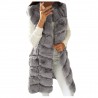 Elegant sleeveless coat - fur vestJackets