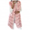 Elegant sleeveless coat - fur vestJackets