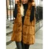 Warm winter fur coat - hooded vestJackets