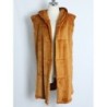 Warm winter fur coat - hooded vestJackets