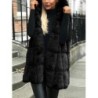 Warm winter fur coat - hooded vestJackets