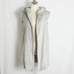 Warm winter fur coat - hooded vestJackets