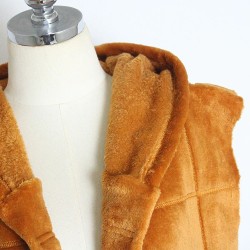 Warm winter fur coat - hooded vestJackets