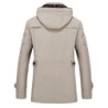 Long hooded jacket - windbreaker - with zipper / buttonsJackets