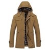 Long hooded jacket - windbreaker - with zipper / buttonsJackets
