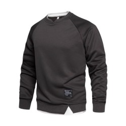 Classic sweatshirt - o-neck pullover - fake two piecesHoodies & Sweatshirt