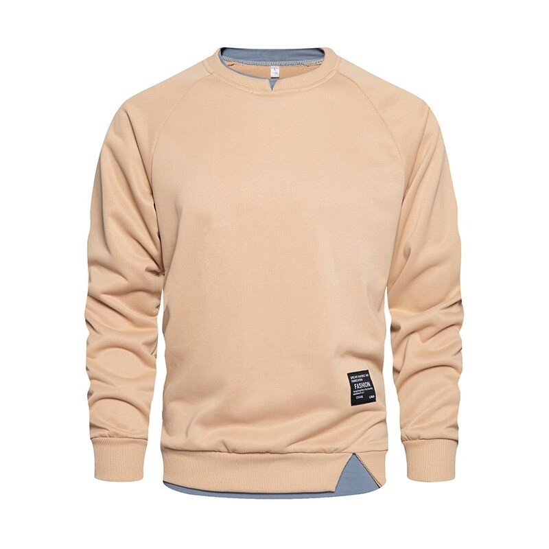 Classic sweatshirt - o-neck pullover - fake two piecesHoodies & Sweatshirt