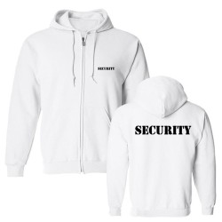 Stylish hoodie - fleece jacket - with zipper / pockets - SECURITY letteringHoodies & Sweatshirt