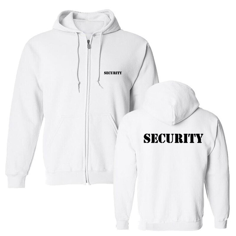 Stylish hoodie - fleece jacket - with zipper / pockets - SECURITY letteringHoodies & Sweatshirt