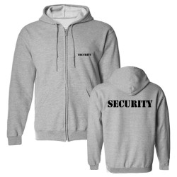 Stylish hoodie - fleece jacket - with zipper / pockets - SECURITY letteringHoodies & Sweatshirt