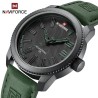 NAVIFORCE - military sports watch - Quartz - waterproof - leather strap - greenWatches