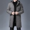 Long winter hooded jacket - zipper - buttonsJackets