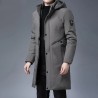 Long winter hooded jacket - zipper - buttonsJackets