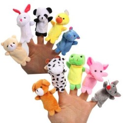 Fingers puppets - animals shape - plush kids dolls - 10 piecesBaby & Kids