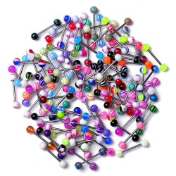 Tongue piercing - barbell with ballPiercings