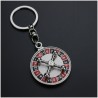 Spinning Russian roulette - rotatable round keychainKeyrings