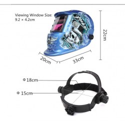 Auto darkening welding helmet - Solar - MIG - MMA - Lucky Speed GhostHelmets