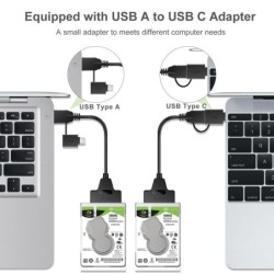 SATA to USB 3.0 / 2.0 / type-C - cable - adapter - 2.5 inch external SSD HDDSSD hard drives