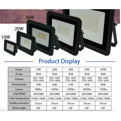 LED floodlight - outdoor reflector - ultra thin - waterproof - 220V / 110V - 10W - 20W - 30W - 50W - 100WFloodlights