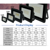LED floodlight - outdoor reflector - ultra thin - waterproof - 220V / 110V - 10W - 20W - 30W - 50W - 100WFloodlights