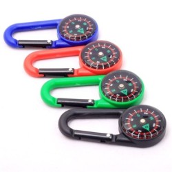 Plastic pocket compass - hook keyringKeyrings