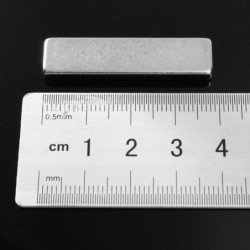 N52 - neodymium magnet - super strong rectangular block - 40mm * 10mm * 4mm - 5 piecesN52