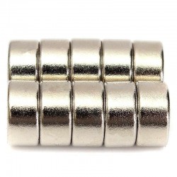 N52 - neodymium magnet - round disc - 10mm * 5mm - 10 piecesN52