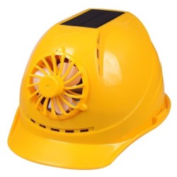 Solar powered safety helmet - with fan - construction / hard work - work safetySafety & protection
