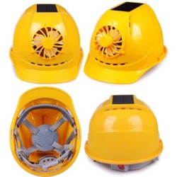 Solar powered safety helmet - with fan - construction / hard work - work safetySafety & protection
