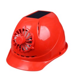 Solar powered safety helmet - with fan - construction / hard work - work safetySafety & protection