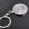 50 years perpetual calendar - silver round keychainKeyrings