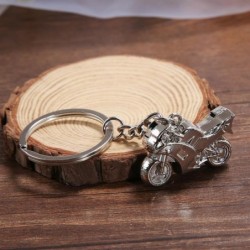 Silver motorcycle shape keychainKeyrings