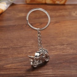 Silver motorcycle shape keychainKeyrings