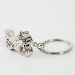 Silver motorcycle shape keychainKeyrings