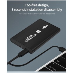 TISHRIC - SSD / HDD case - external enclosure - 2.5 inch SATA to USB 3.0 / USB 2.0HDD case