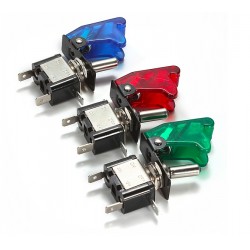 12V 20A - LED SPST toggle rocker switch - with coverSwitches