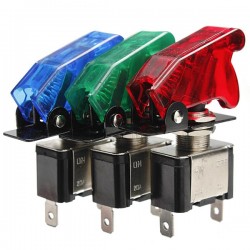 12V 20A - LED SPST toggle rocker switch - with coverSwitches