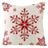 Decorative Christmas cushion cover - red with print - 45 * 45 cmCushion covers