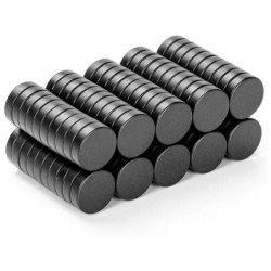N35 - black neodymium magnet - round disc - 10 mm * 4 mmN35