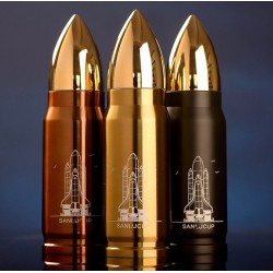 Insulated vacuum flask - drinking bottle - rocket / space shuttle - stainless steelThermos bottles
