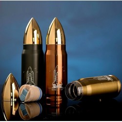 Insulated vacuum flask - drinking bottle - rocket / space shuttle - stainless steelThermos bottles