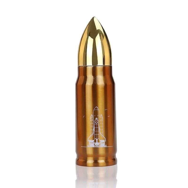 Insulated vacuum flask - drinking bottle - rocket / space shuttle - stainless steelThermos bottles