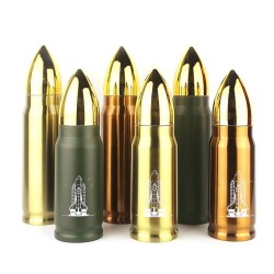 Insulated vacuum flask - drinking bottle - rocket / space shuttle - stainless steelThermos bottles