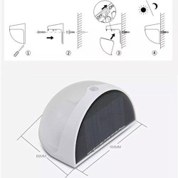 Solar powered garden wall light - waterproof - 6 LEDSolar lighting