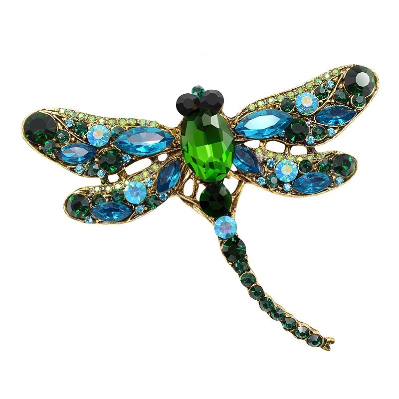 Crystal dragonfly broochBrooches