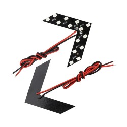 LED mirror turning signal lights - 14 LEDS - arrow shape - 2 piecesTurning lights