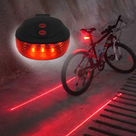 Bicycle laser light - rear LED lamp - waterproofLights