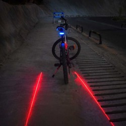 Bicycle laser light - rear LED lamp - waterproofLights