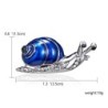 Blue crystal snail - broochBrooches
