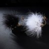 White / black peacock - brooch - feathers - pearlsBrooches